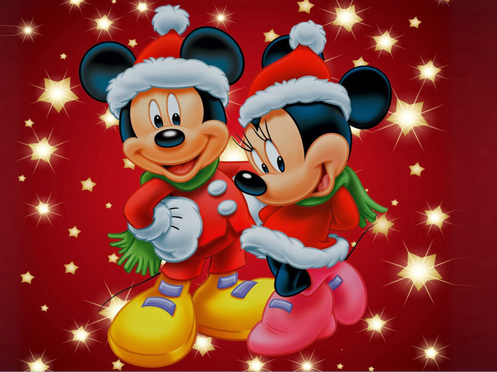 mickey und minnie mouse wallpaper kostenlos,animierter cartoon,karikatur,heiligabend,weihnachten,animation