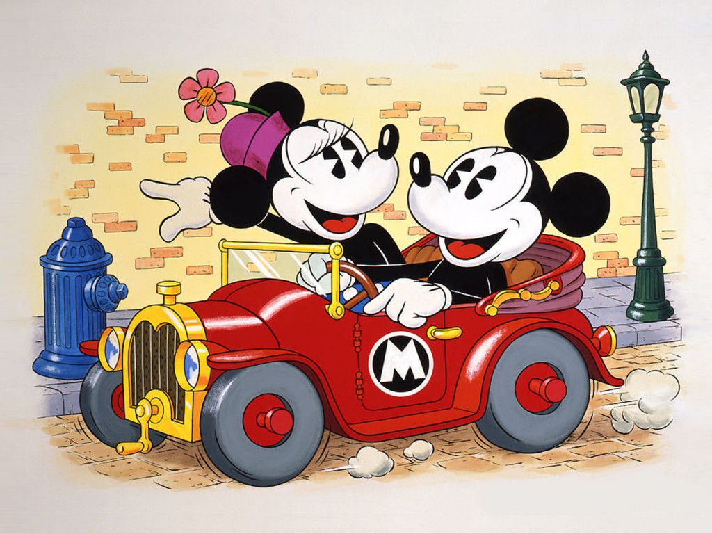 mickey und minnie mouse wallpaper kostenlos,karikatur,animierter cartoon,illustration,fahrzeug,kunst