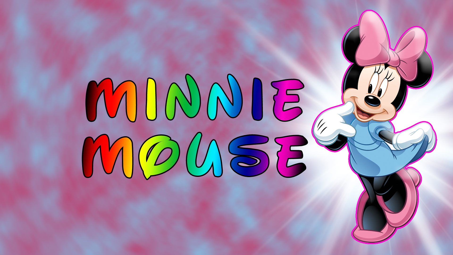 fond d'écran de minnie,dessin animé,dessin animé,rose,texte,heureux