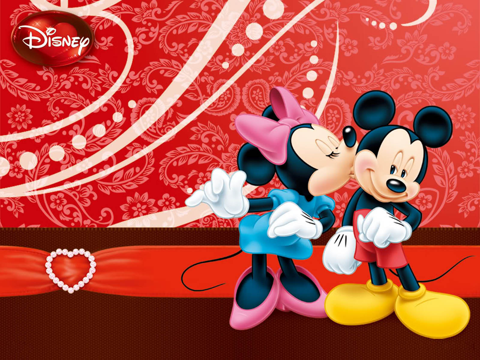 미키 마우스 배경 화면 다운로드,만화,빨간,발렌타인 데이,사랑,만화 영화