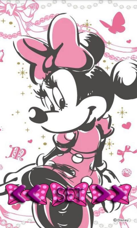 fond d'écran minnie mouse pour android,rose,dessin animé,clipart,illustration,ligne