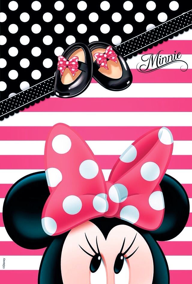 minnie mouse wallpaper for android,pink,polka dot,design,pattern,font