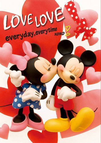 mickey mouse love wallpaper,stuffed toy,cartoon,toy,heart,valentine's day