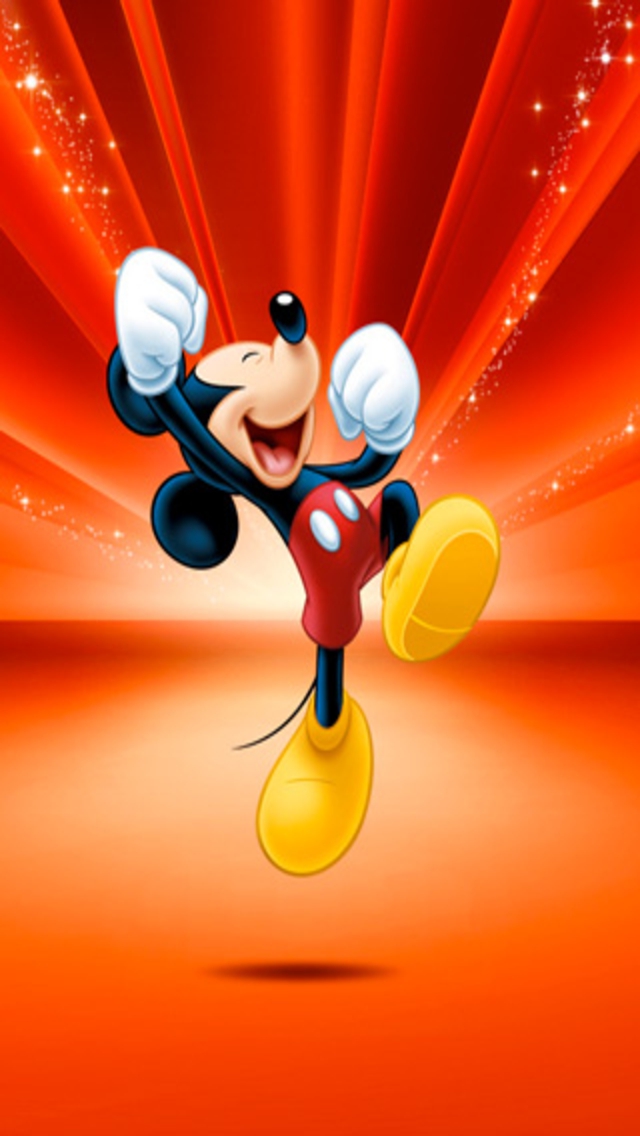 mickey wallpaper iphone,karikatur,orange,illustration,grafikdesign,animierter cartoon