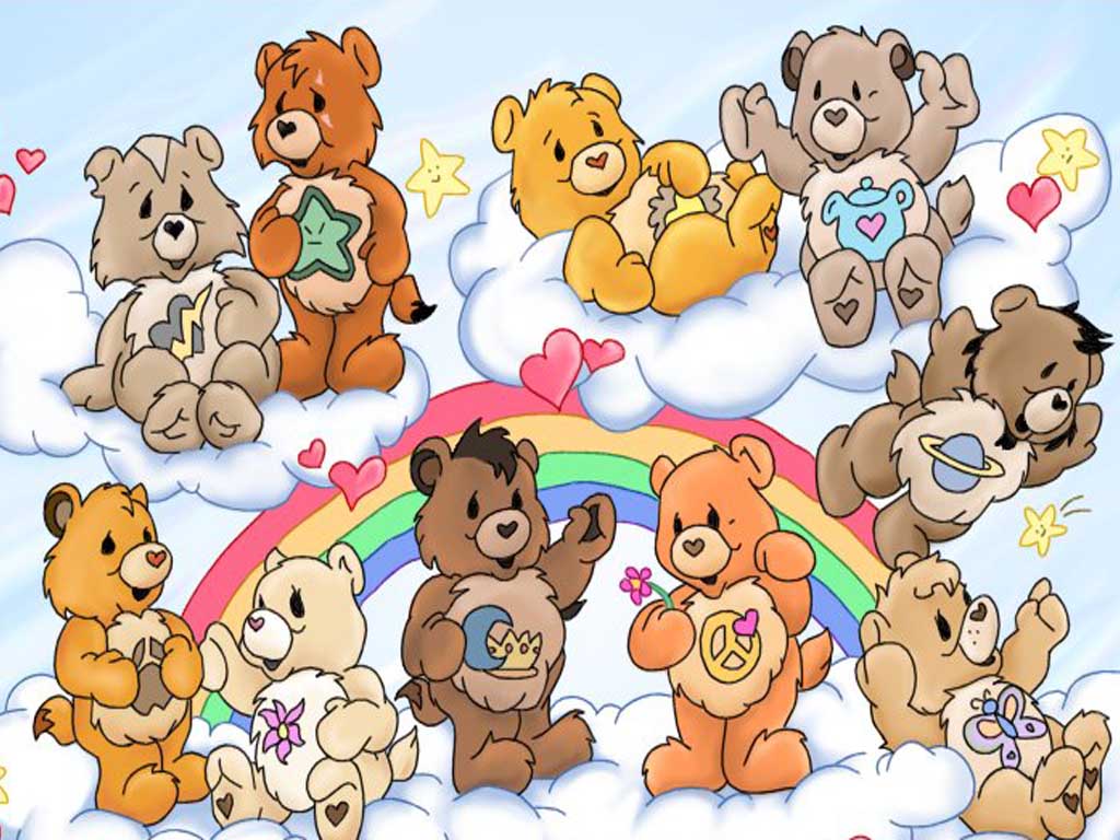 care bears wallpaper,cartoon,clip art,animal figure,graphics,teddy bear
