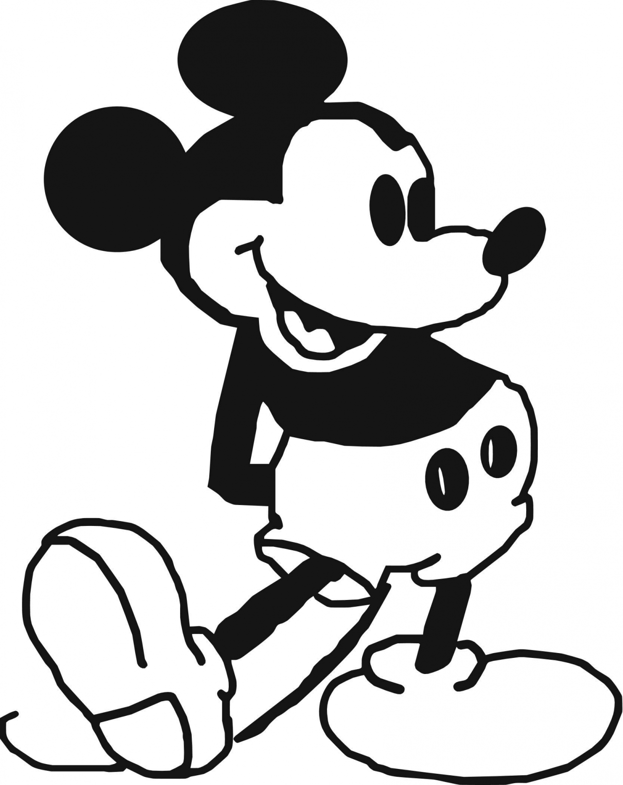 mickey mouse wallpaper black and white,cartoon,clip art,line art,black and white,illustration