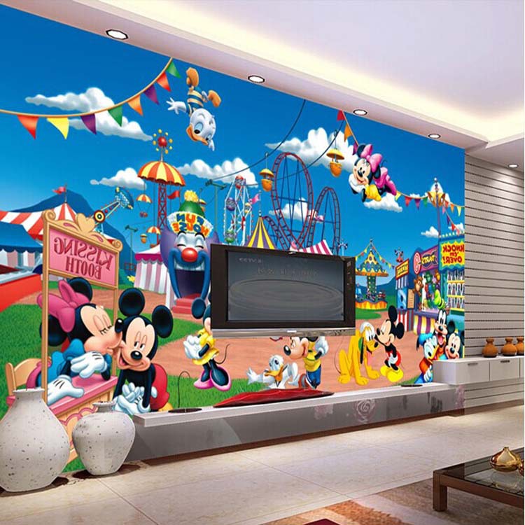 mickey mouse wallpaper for bedroom,mural,wallpaper,wall,room,wall sticker