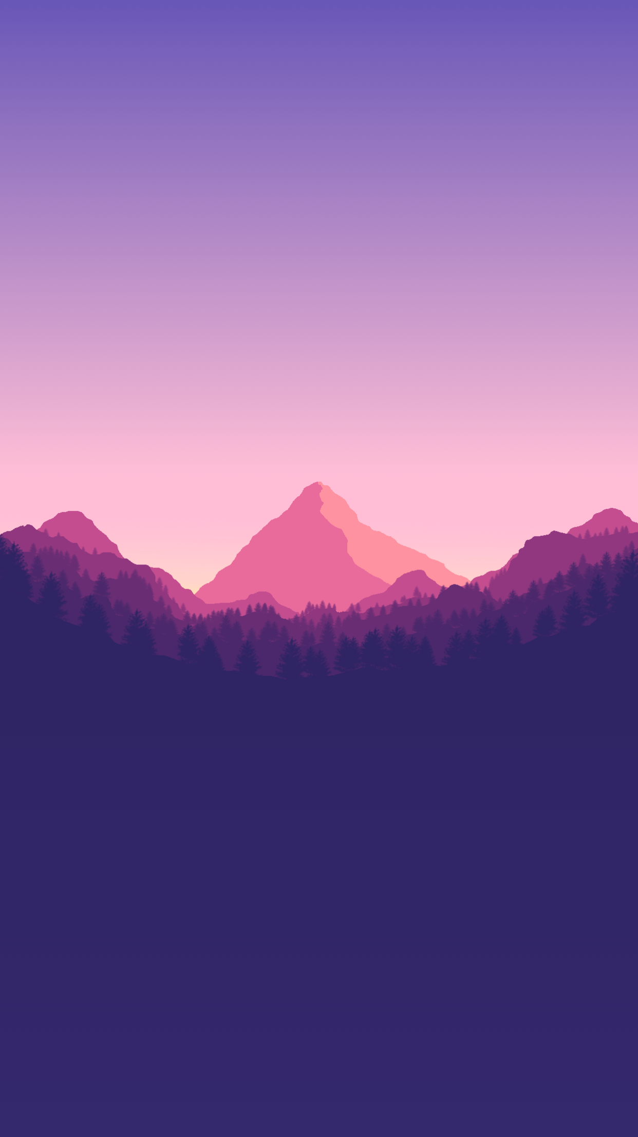 Iphoneデスクトップ壁紙 空 山 バイオレット 紫の 山脈 Wallpaperuse