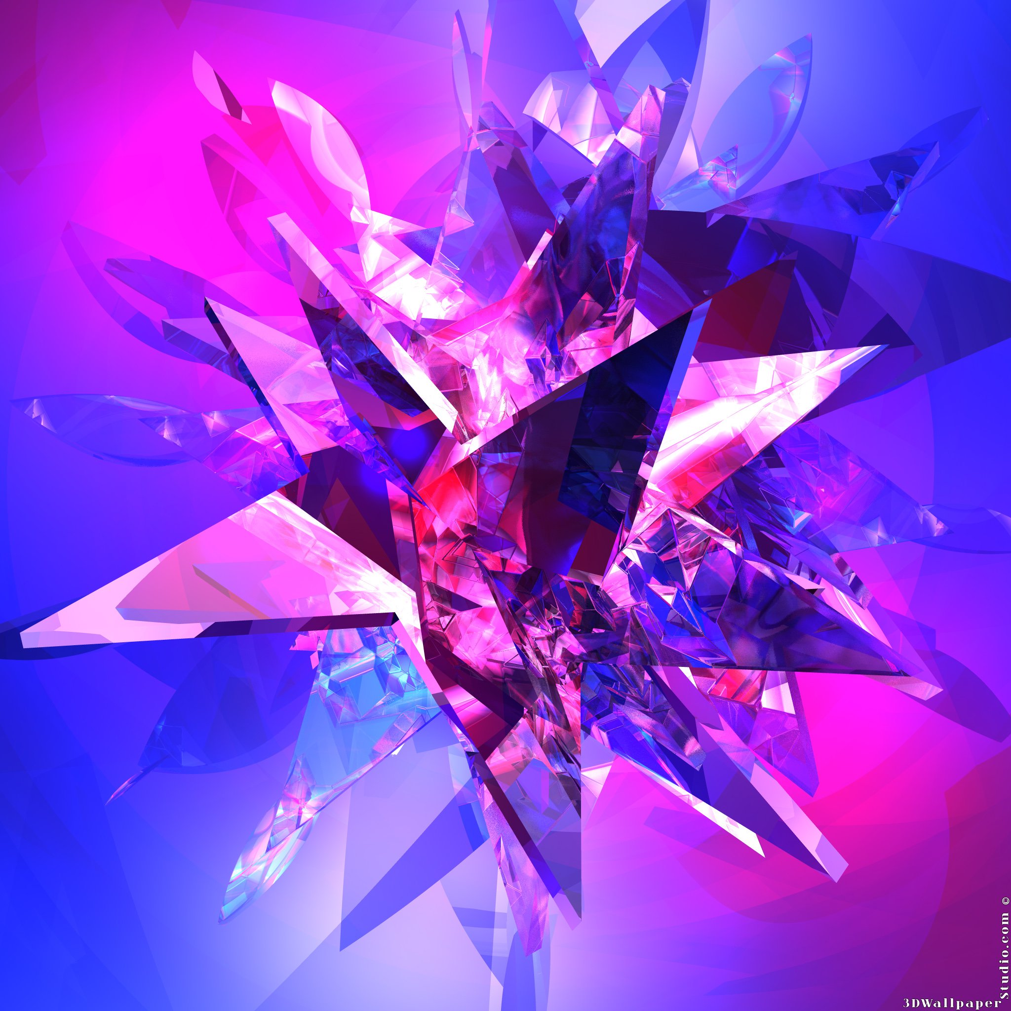 fond d'écran 2048x2048,violet,bleu,violet,rose,cristal