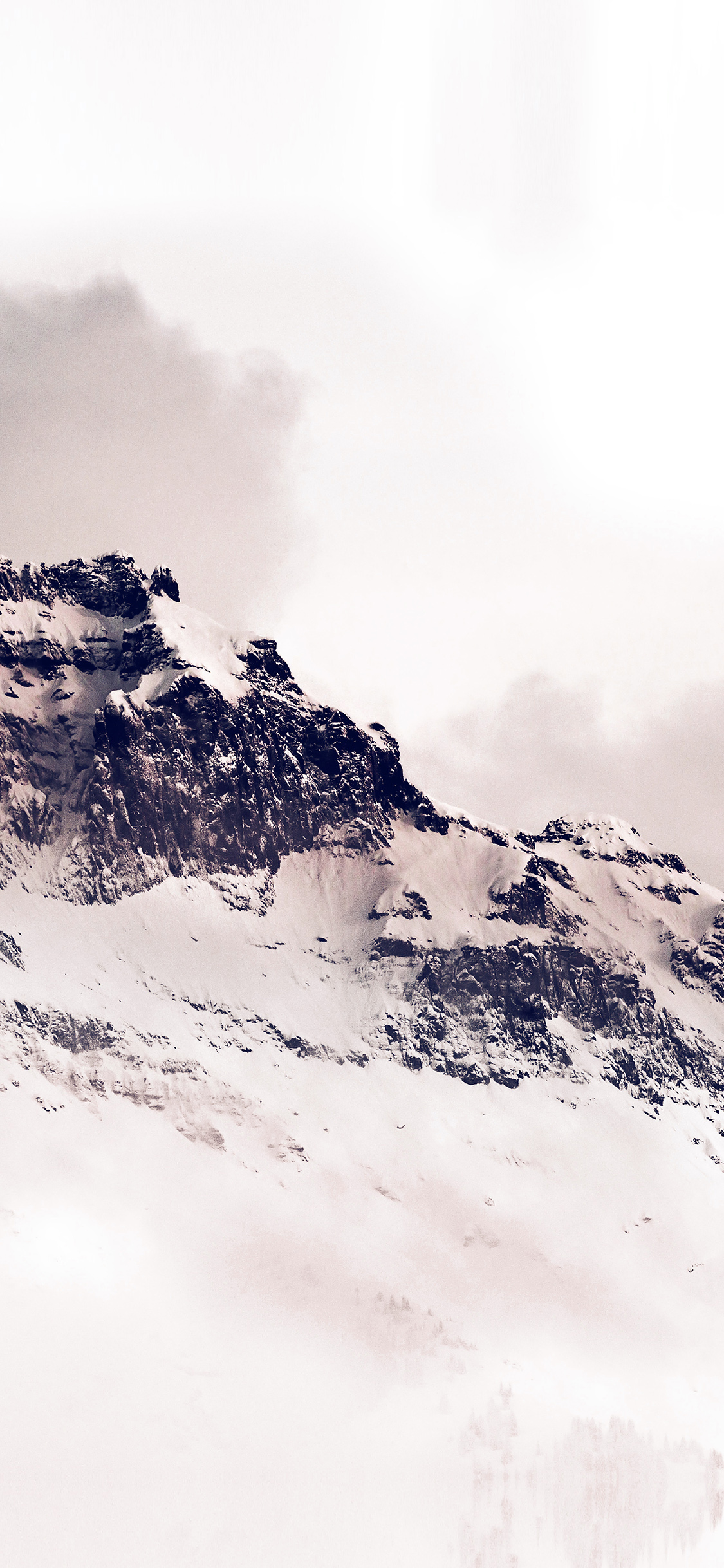 fondo de pantalla ipad blanco,montaña,cordillera,nieve,cresta,cielo