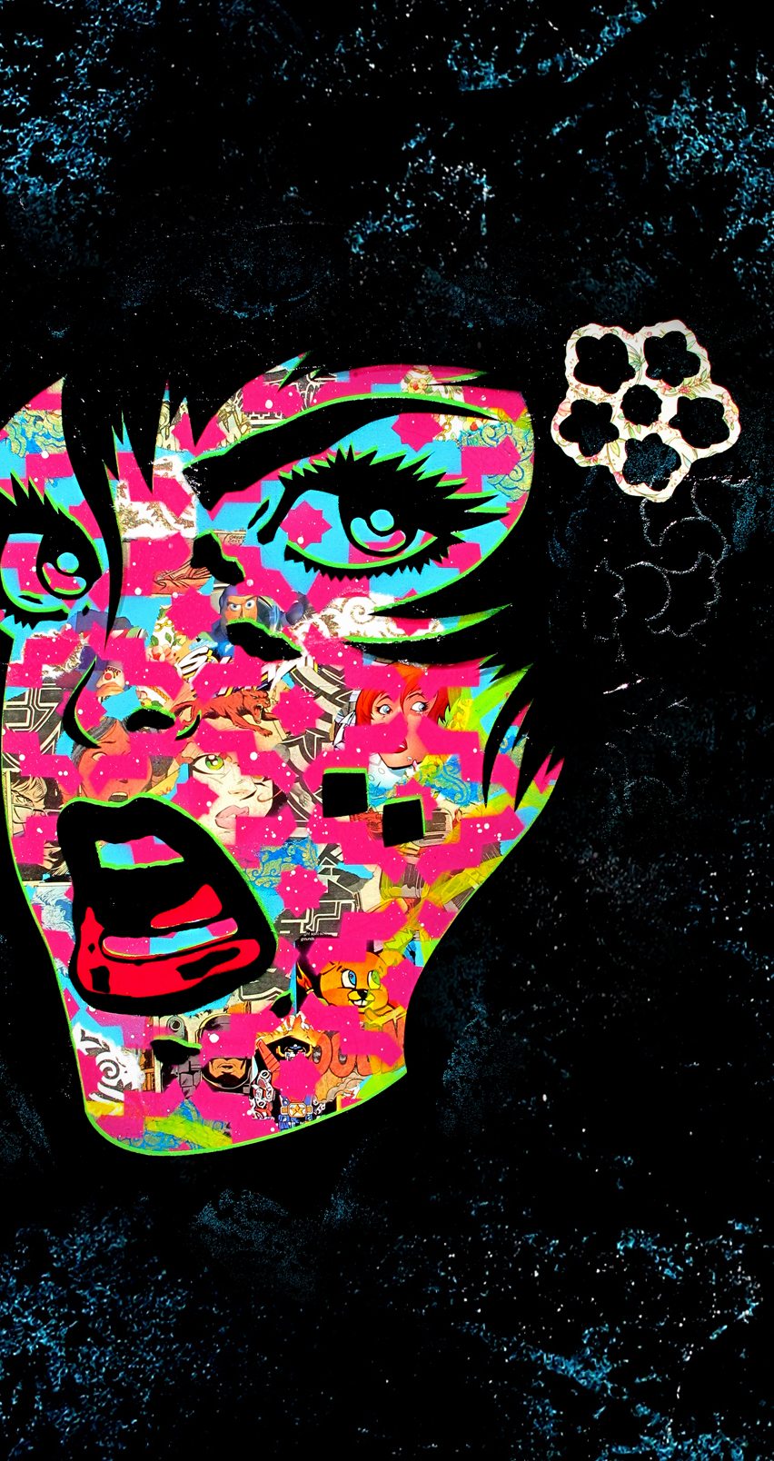 fondo de pantalla del teléfono iphone,rosado,cabeza,arte callejero,arte,ilustración