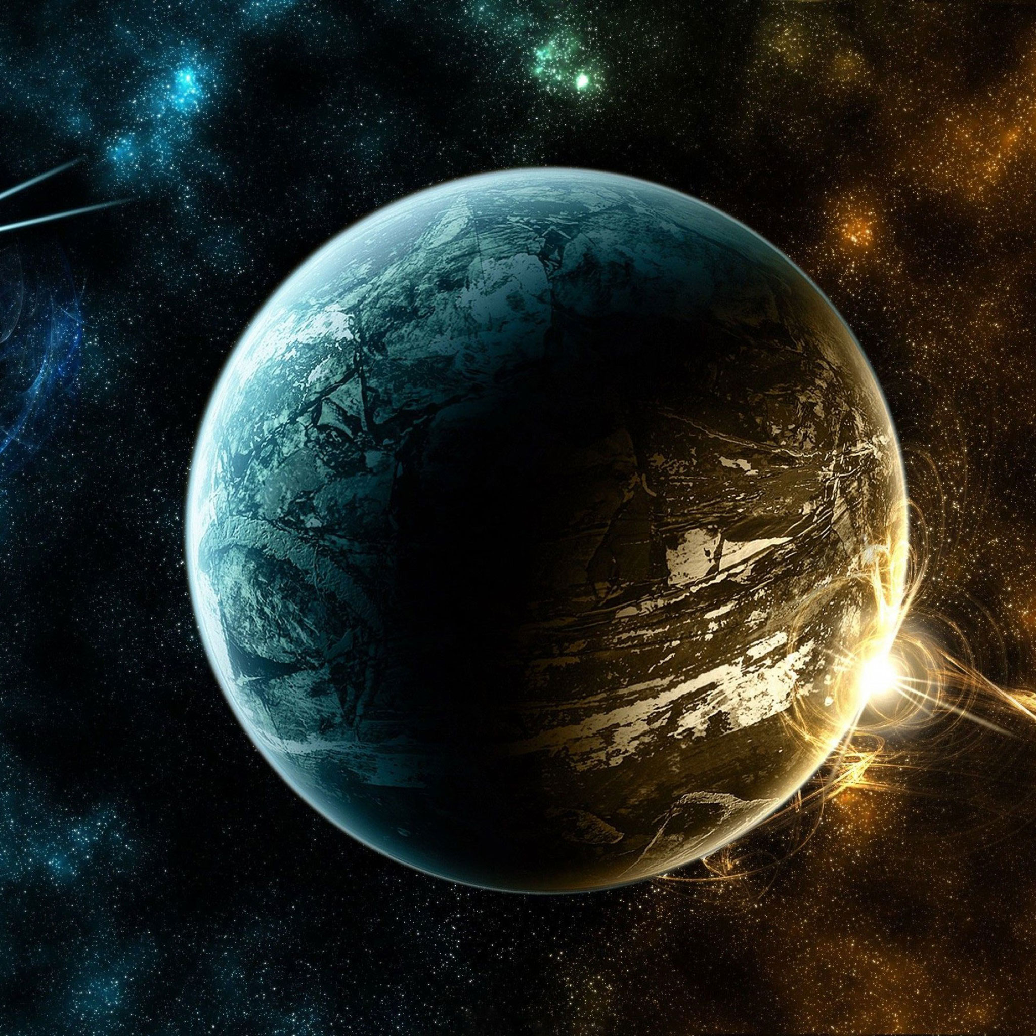 ipad space wallpaper,planeta,espacio exterior,tierra,objeto astronómico,atmósfera