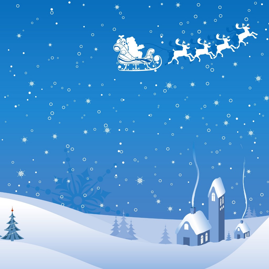 fond d'écran gratuit pour ipad mini,ciel,hiver,neige,illustration,réveillon de noël