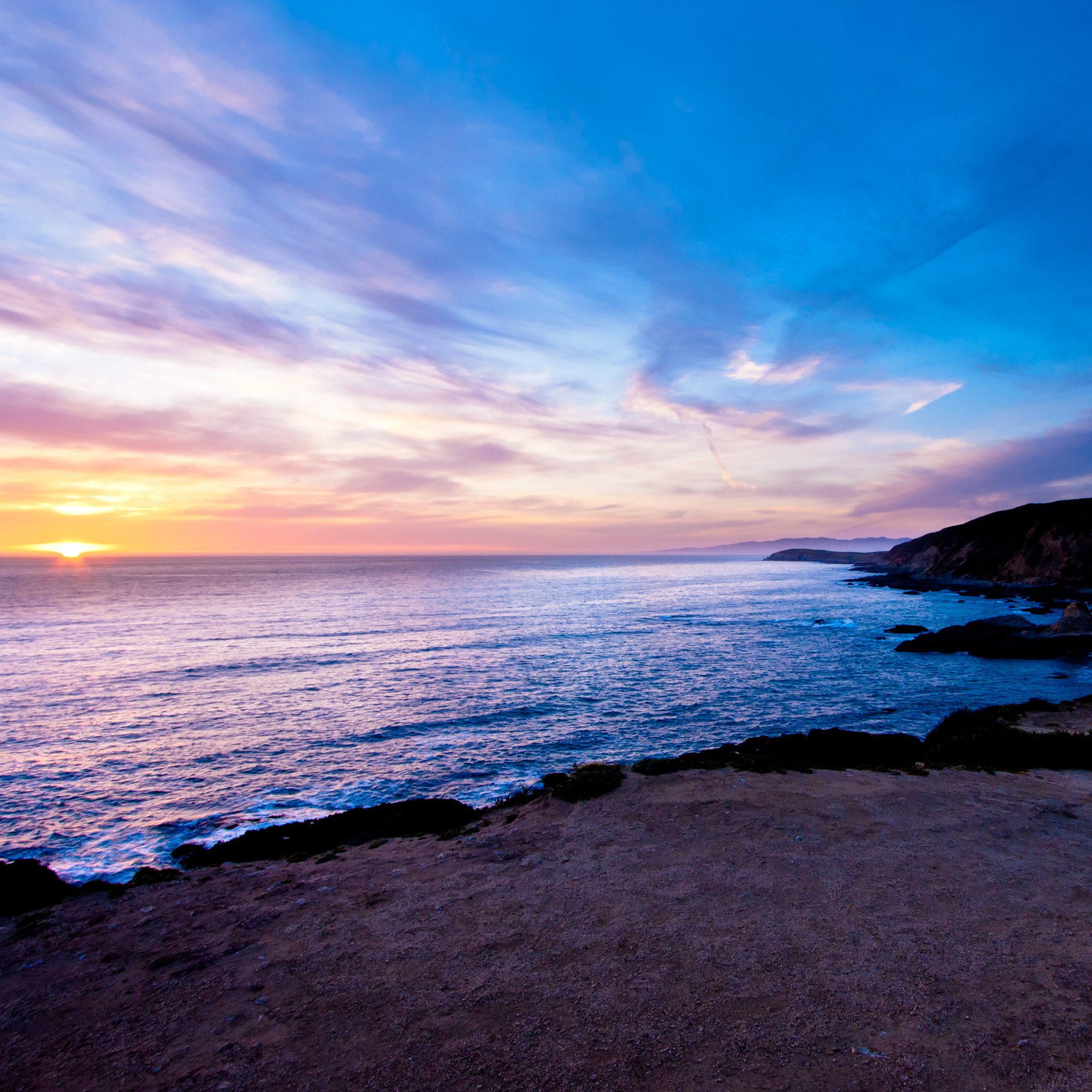 ipad air wallpaper 2048x2048,himmel,gewässer,horizont,meer,natur