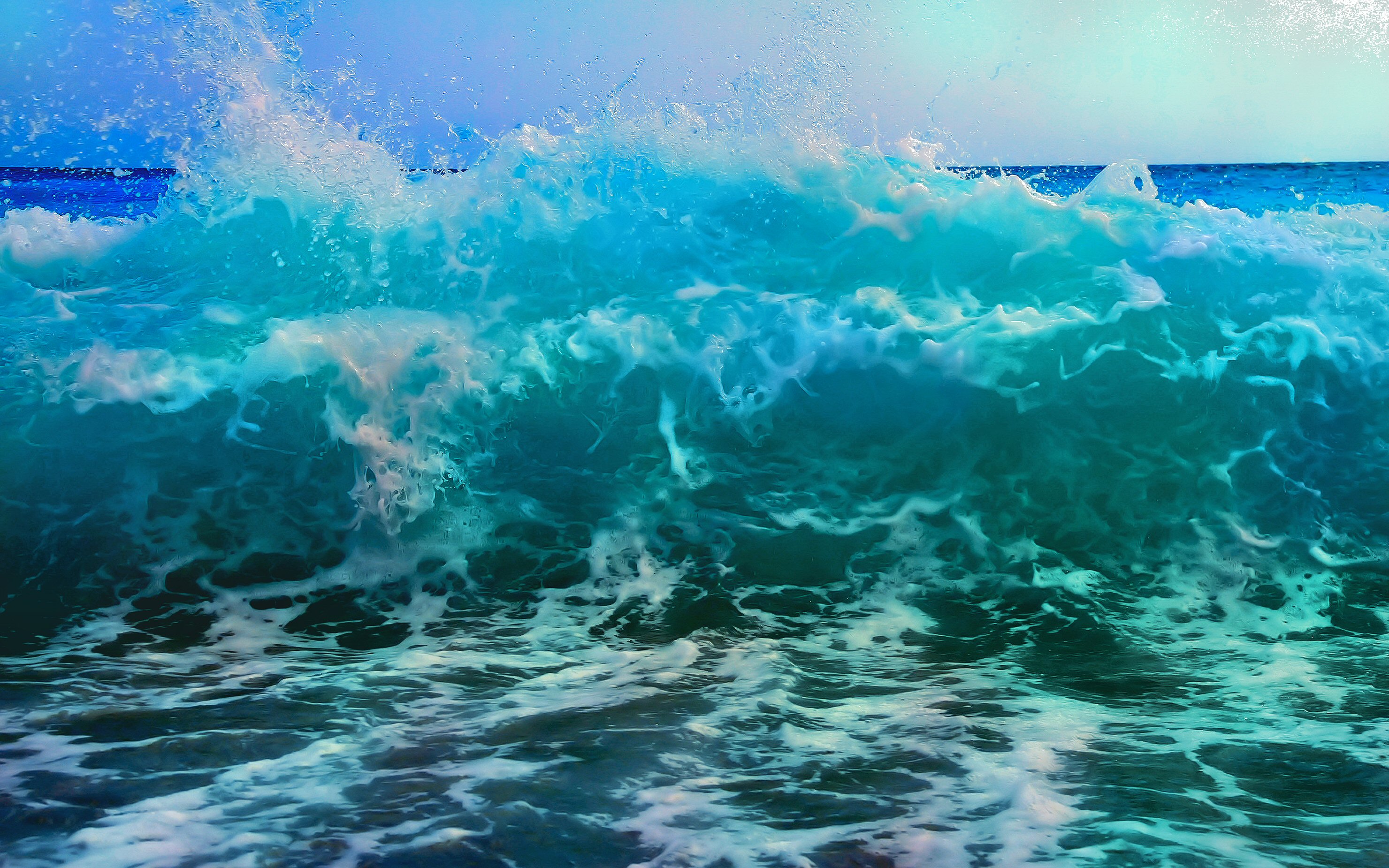 水の波の壁紙,波,水,風の波,空,海洋