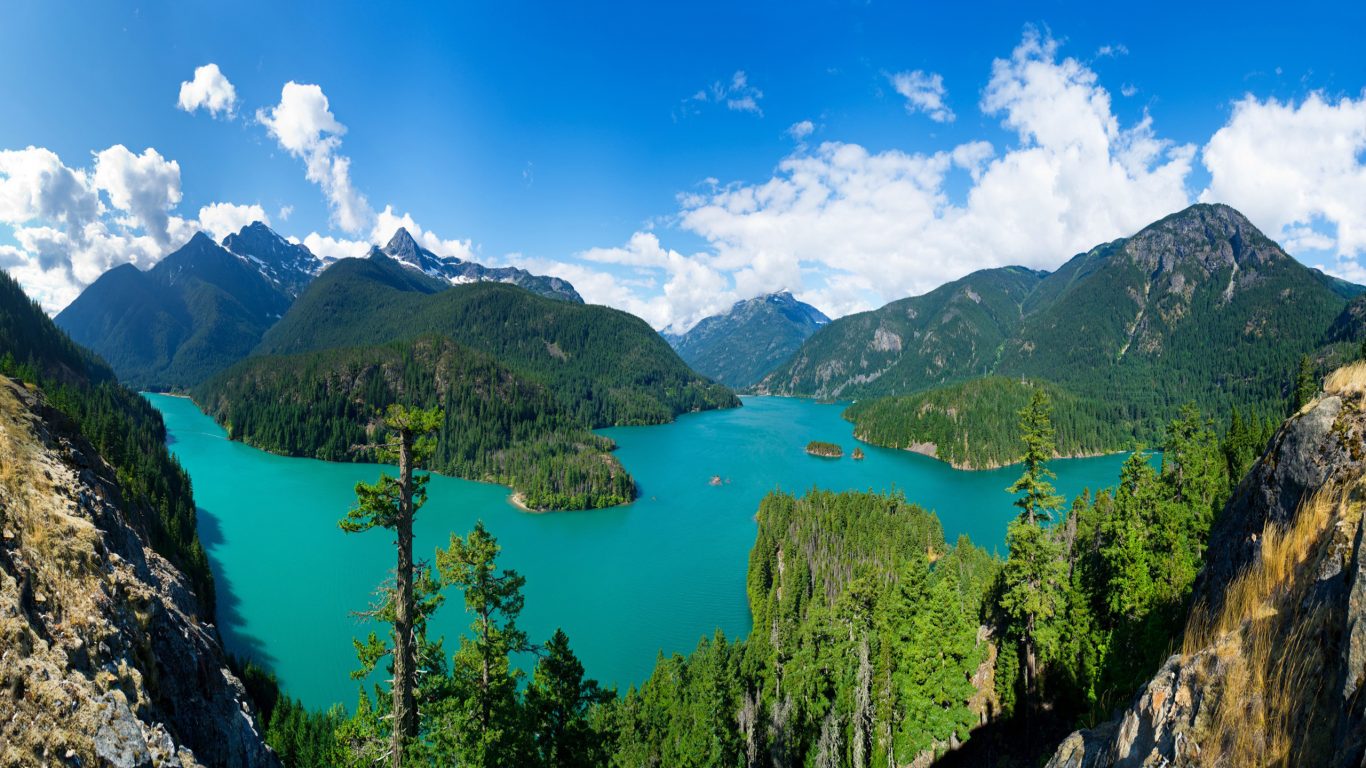 ウォーターパークの壁紙,自然の風景,自然,水域,山,湖