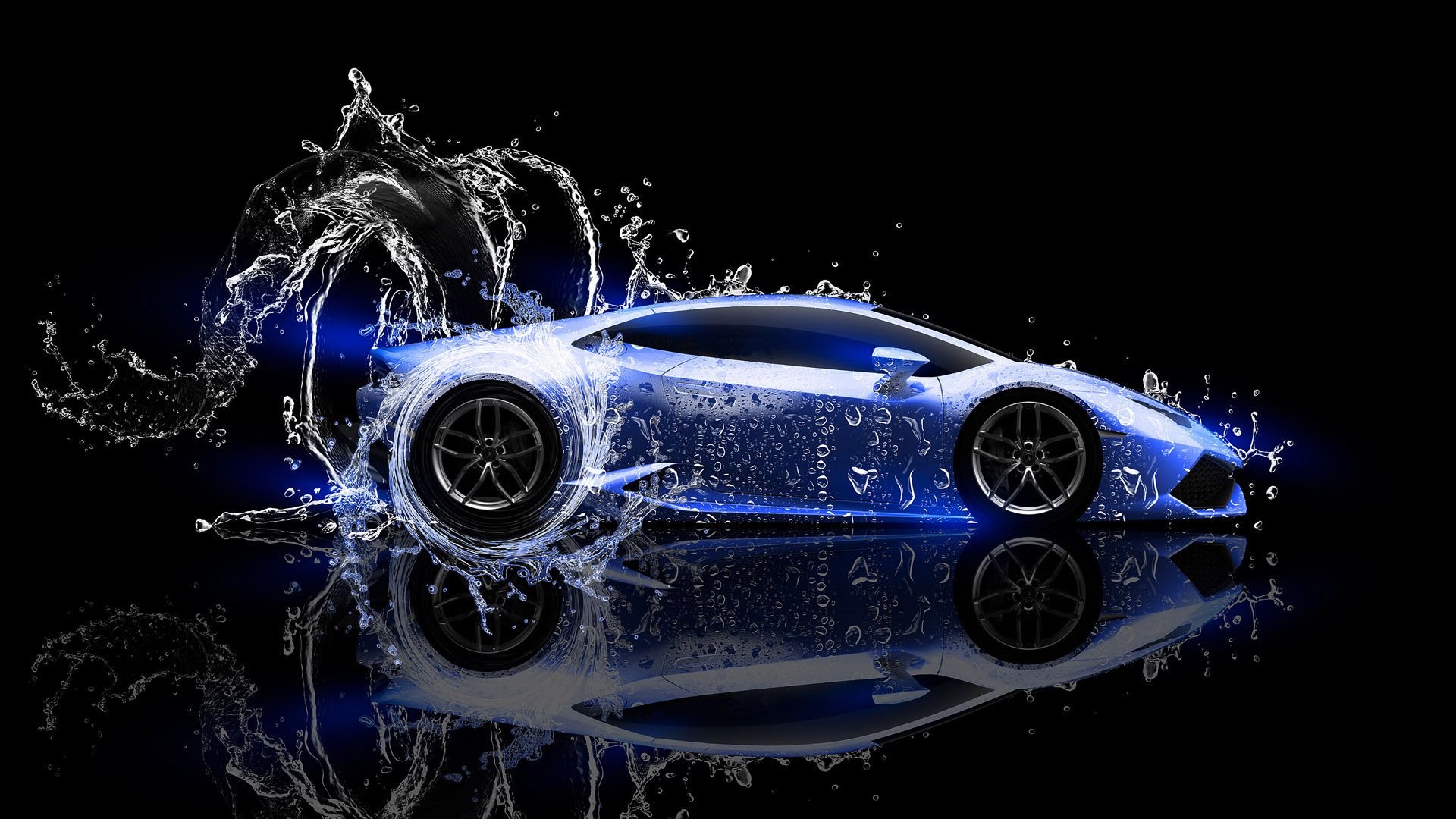 papier peint effet eau,véhicule terrestre,véhicule,supercar,voiture,lamborghini