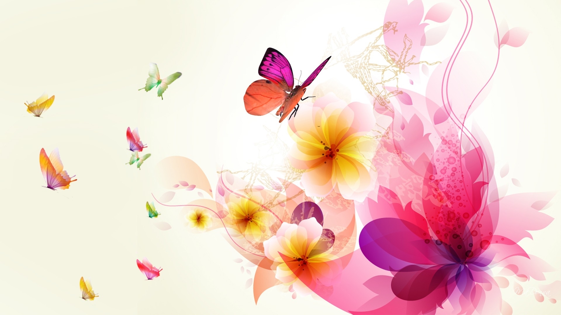 最新の花の壁紙,バタフライ,花弁,花,工場,蛾と蝶