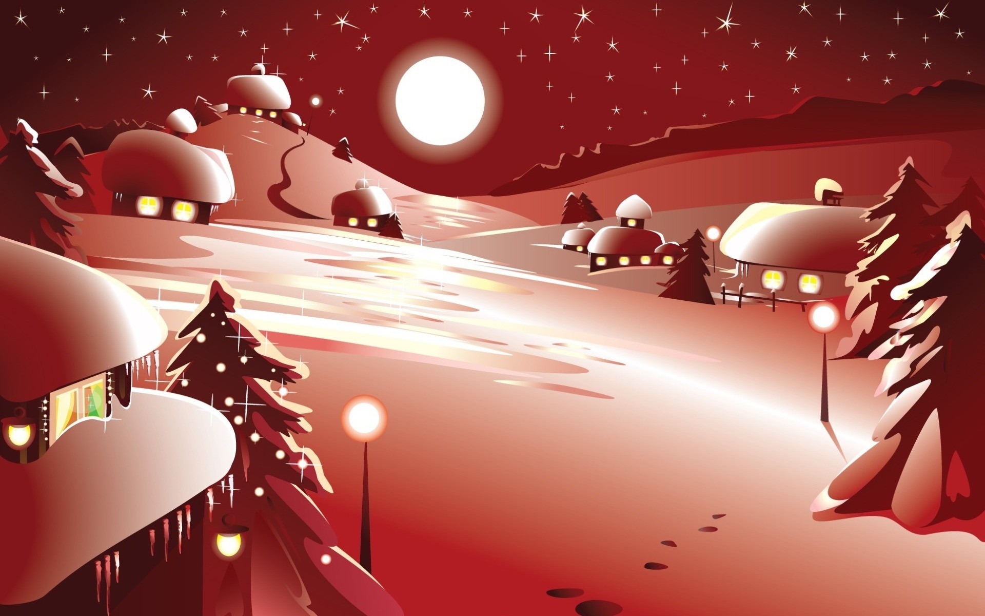 free holiday wallpaper,cartoon,illustration,tree,christmas eve,fictional character