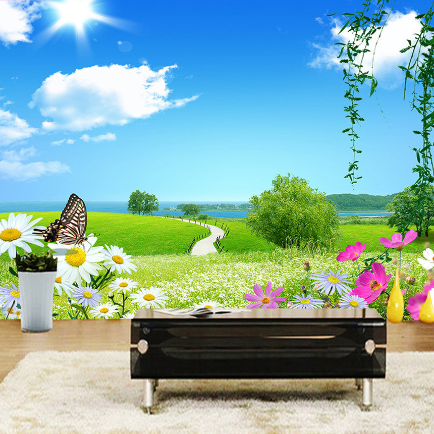 3d natürliche blumen tapete,natur,natürliche landschaft,hintergrund,wand,wandgemälde