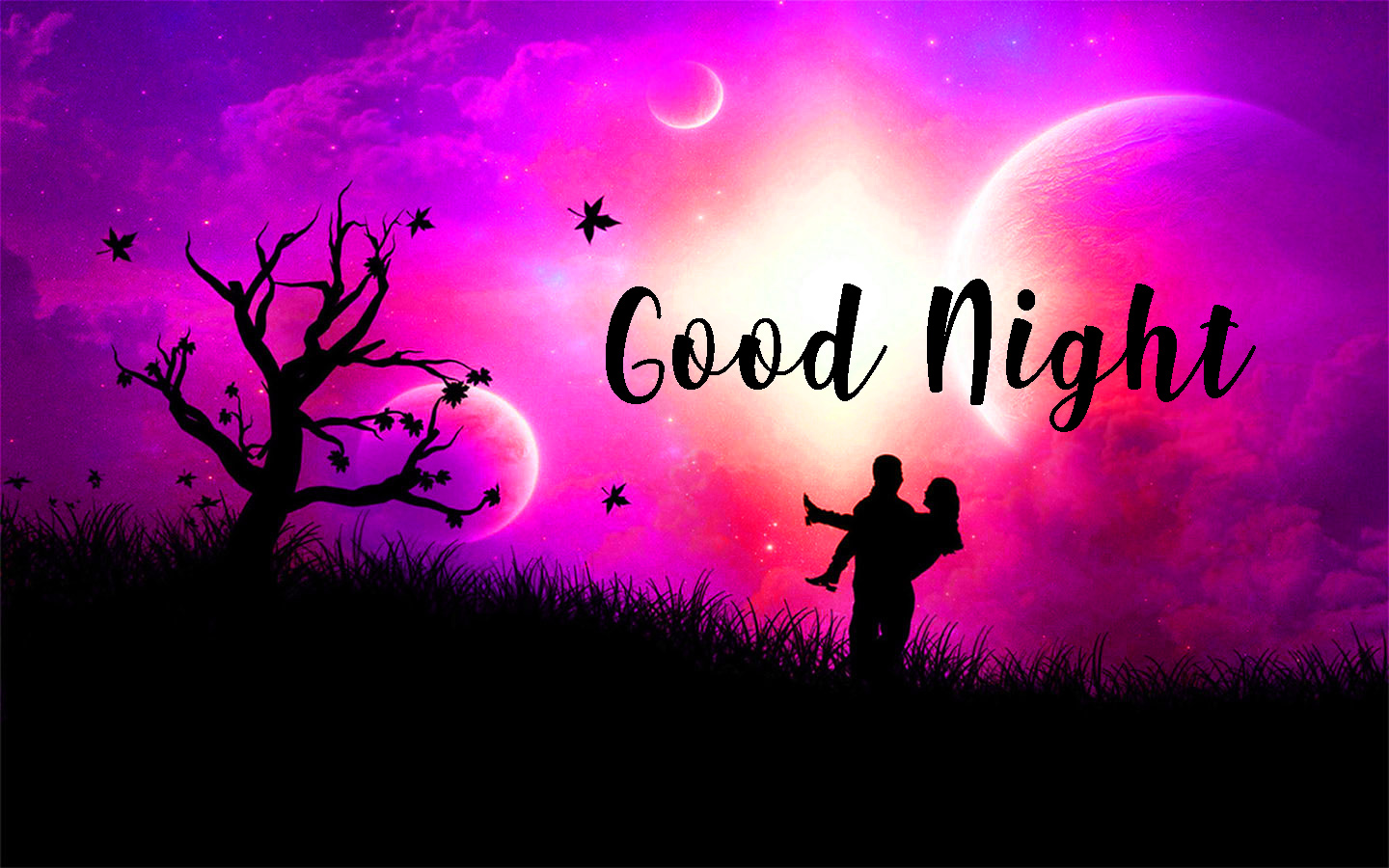 gute nacht hd wallpaper kostenloser download,himmel,rosa,freundschaft,glücklich,liebe