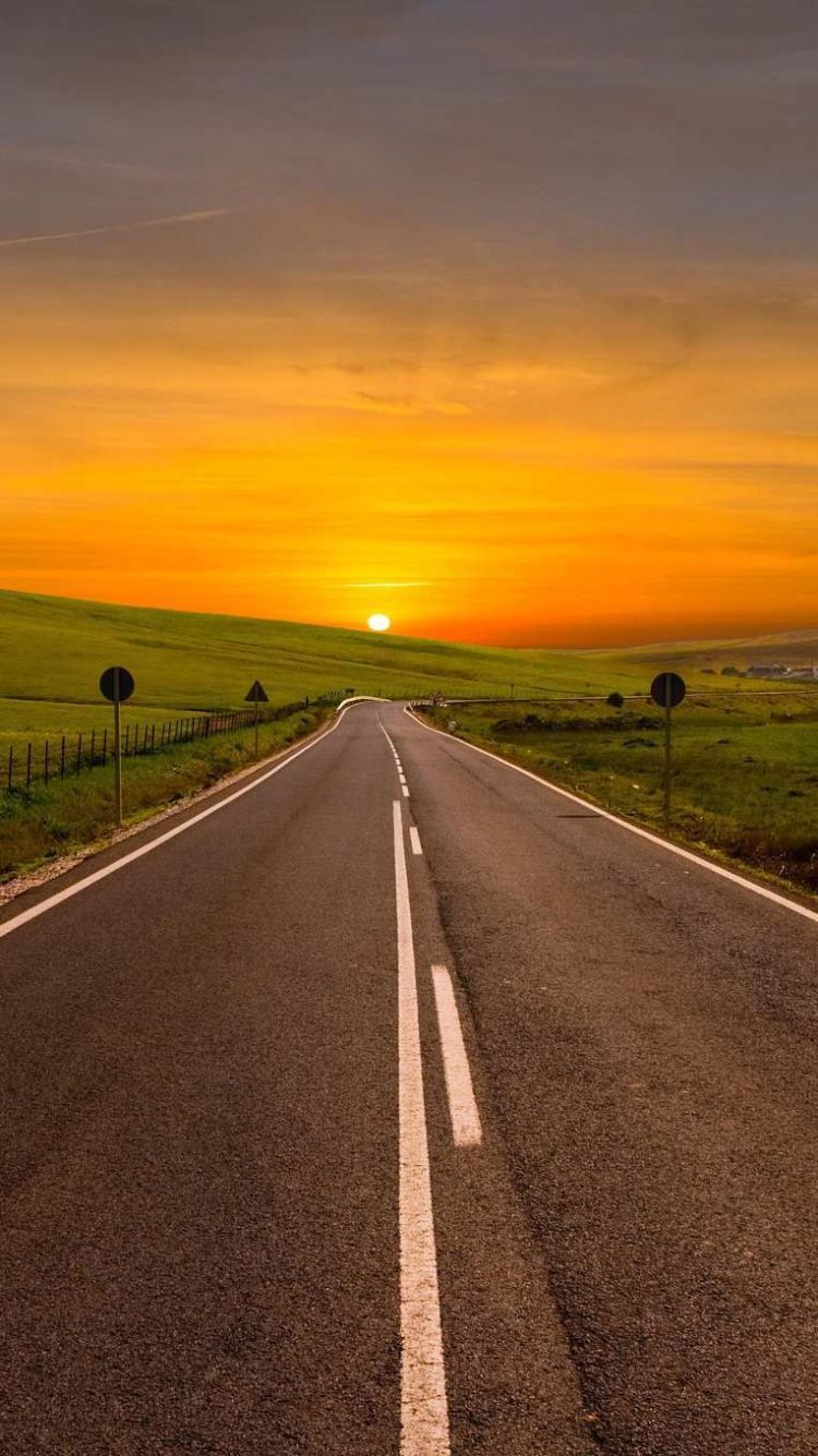 decent wallpapers for mobile,road,sky,highway,horizon,natural landscape