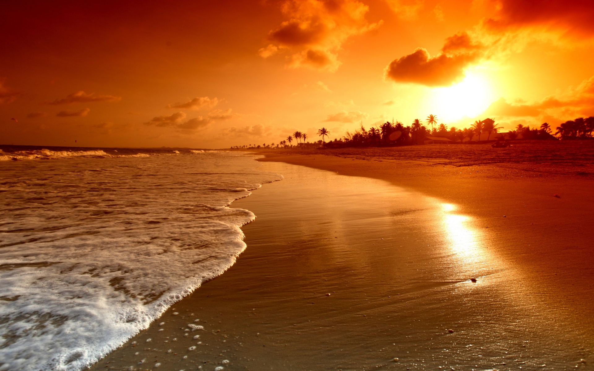 sunset wallpaper,sky,body of water,horizon,nature,sea