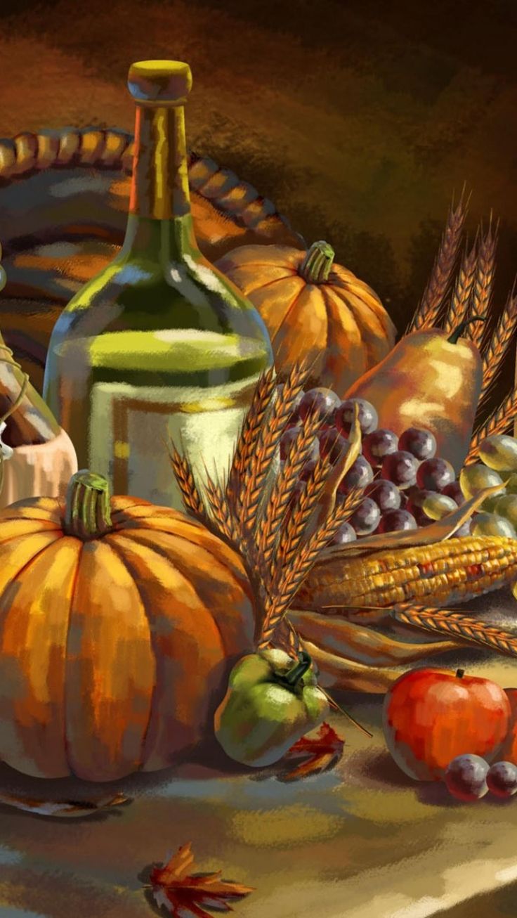 thanksgiving wallpaper,still life,painting,still life photography,natural foods,vegetable