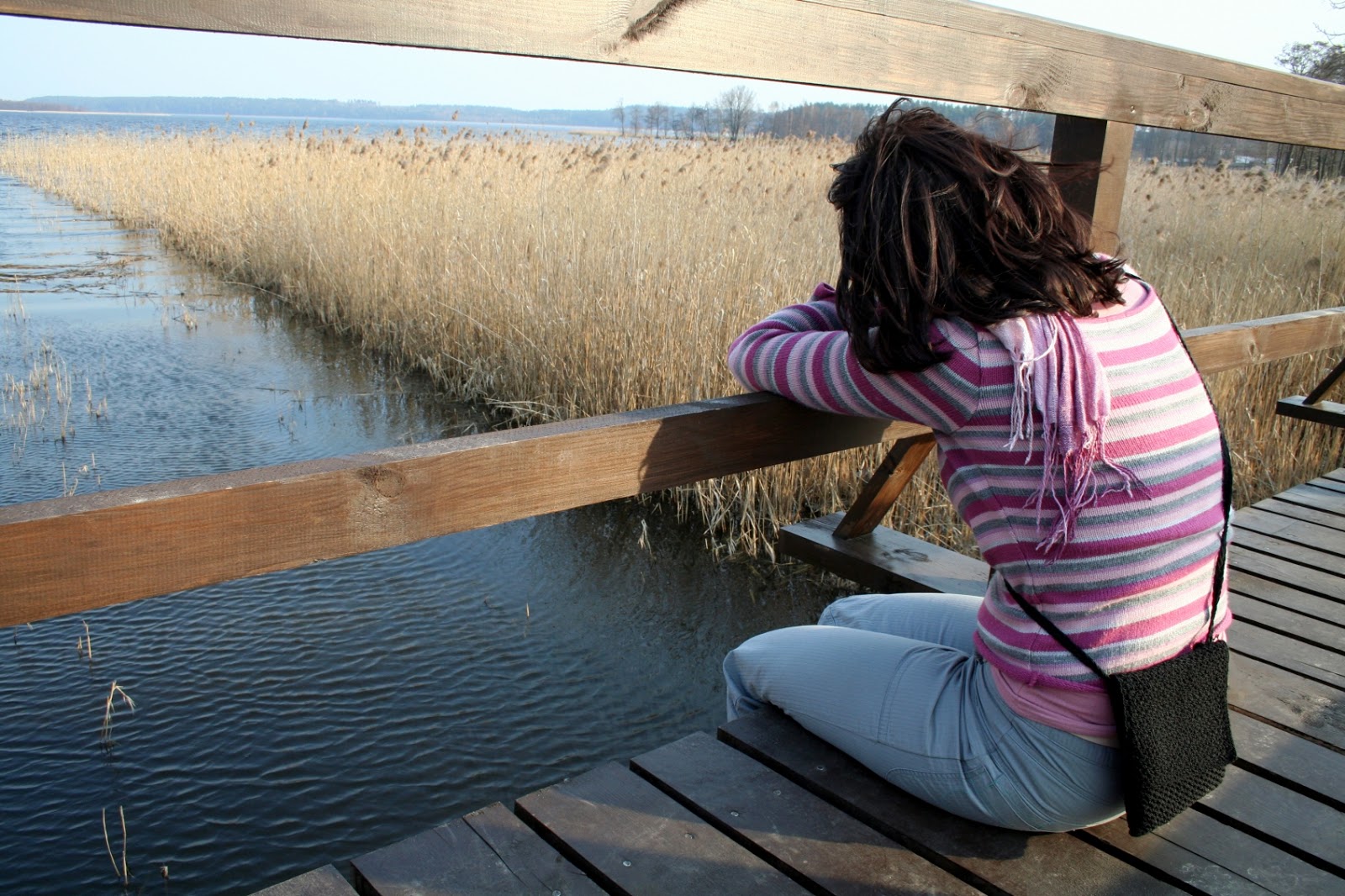 carta da parati ragazza triste,acqua,albero,seduta,tempo libero,legna