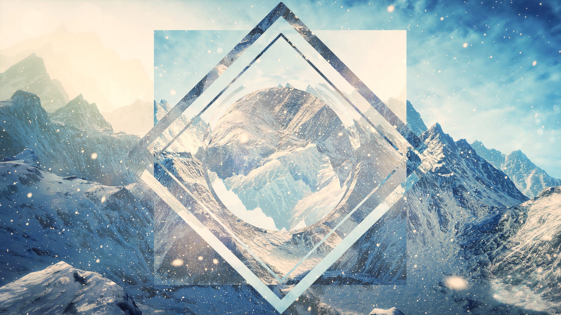 hipster wallpaper,mountainous landforms,mountain,ice,crystal,sky