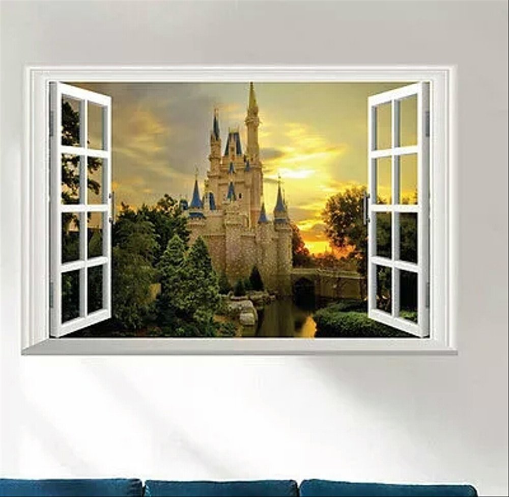 papier peint 3 dimensi,mur,chambre,fenêtre,cadre de l'image,maison