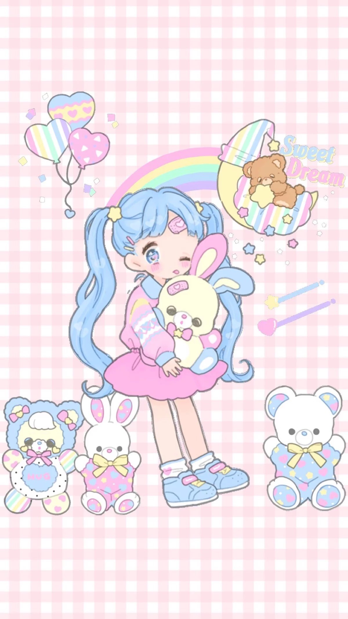 fondo de pantalla kawaii,dibujos animados,rosado,clipart,línea,ilustración