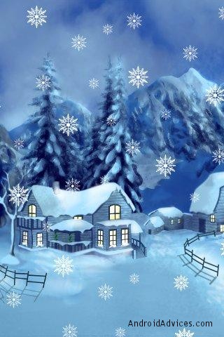 natale live wallpaper,natura,inverno,vigilia di natale,neve,paesaggio naturale