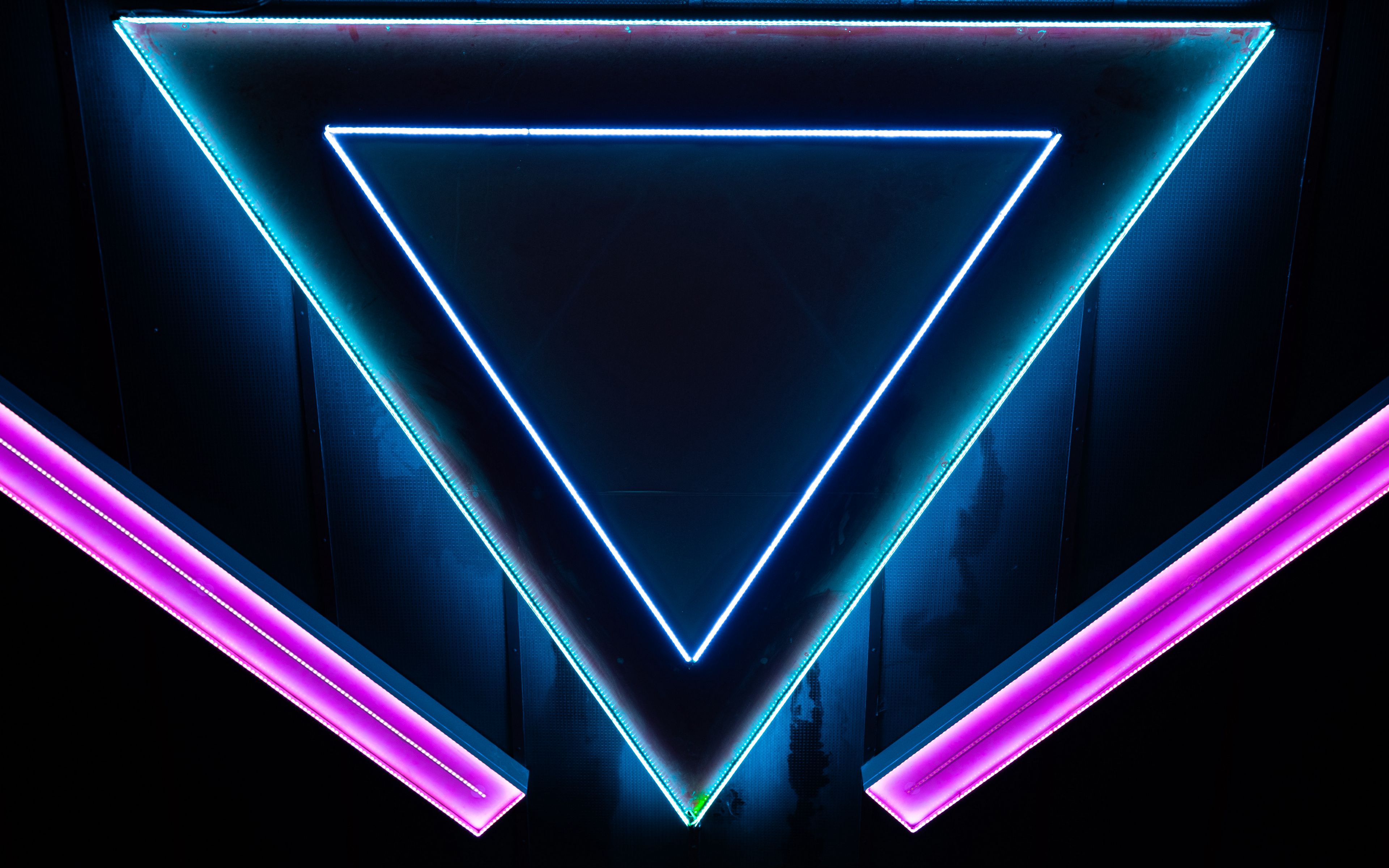 neon tapete,neon ,schriftart,elektrisches blau,design,dreieck