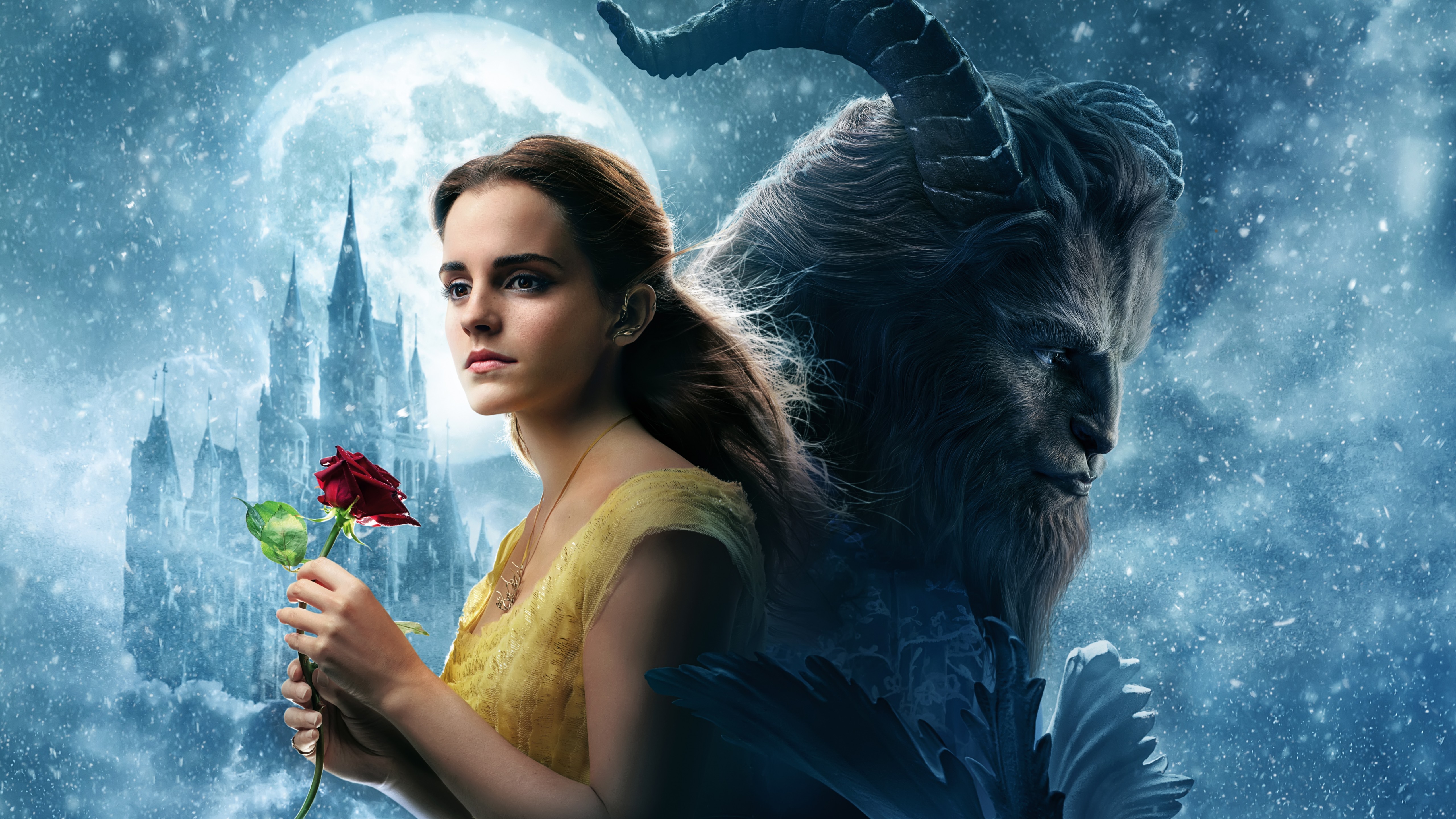 beauty and the beast wallpaper,cg artwork,beauty,fictional character,illustration,mythology