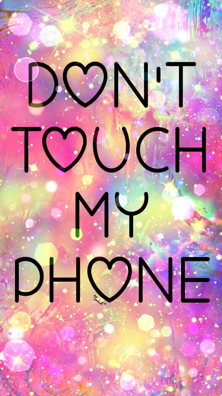 don t touch my phone wallpaper,text,font,purple,illustration