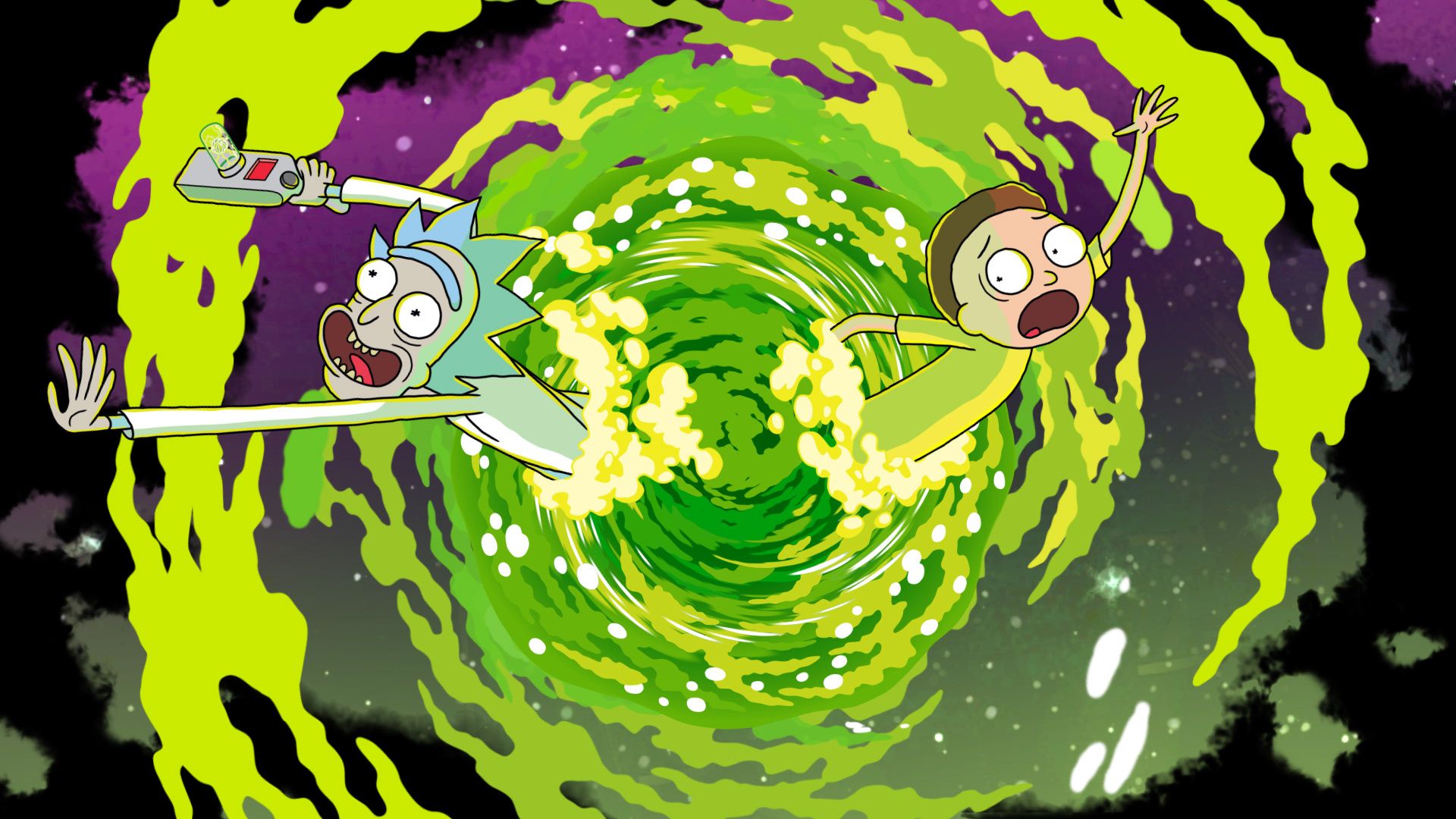 fond d'écran rick and morty,vert,illustration,conception graphique,art,cercle