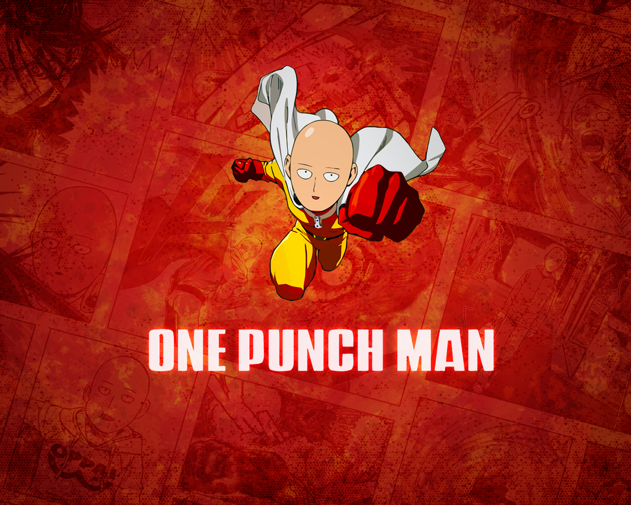 fondo de pantalla de one punch man,dibujos animados,rojo,dibujos animados,ilustración,personaje de ficción