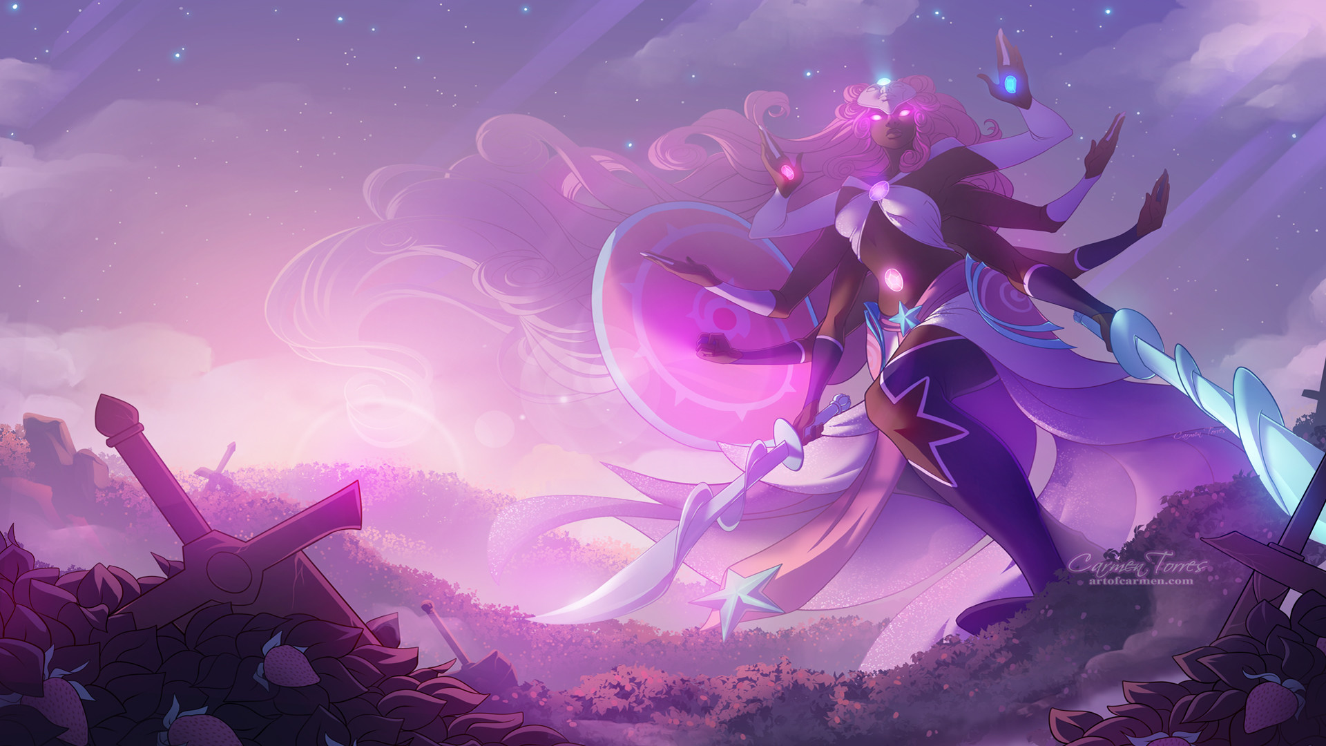 steven universe wallpaper,cg artwork,purple,violet,sky,fictional character
