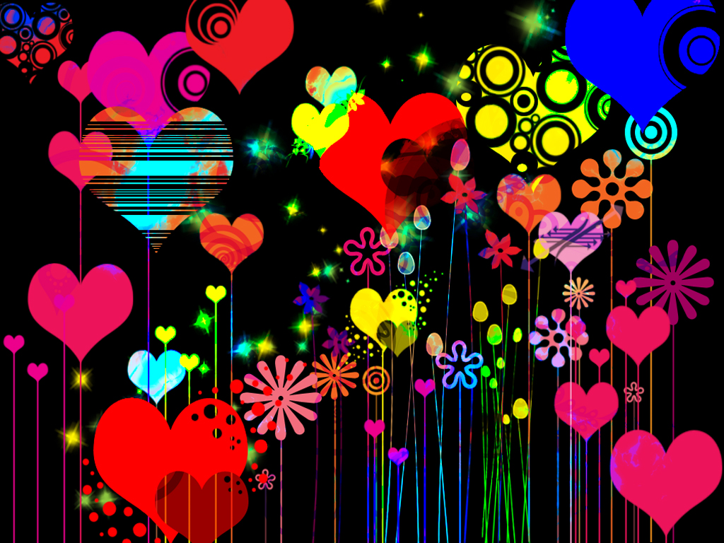 펑키 벽지,심장,그래픽 디자인,삽화,무늬,디자인