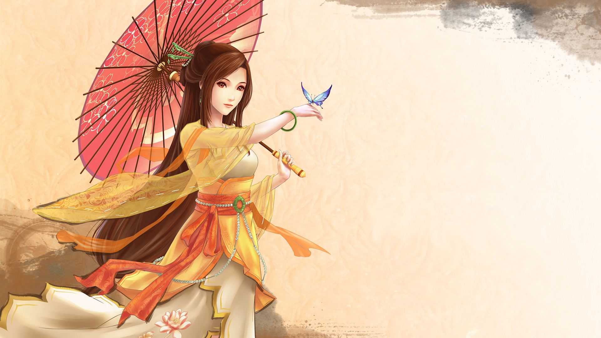 asian wallpaper,cg artwork,illustration,fictional character,art,costume design