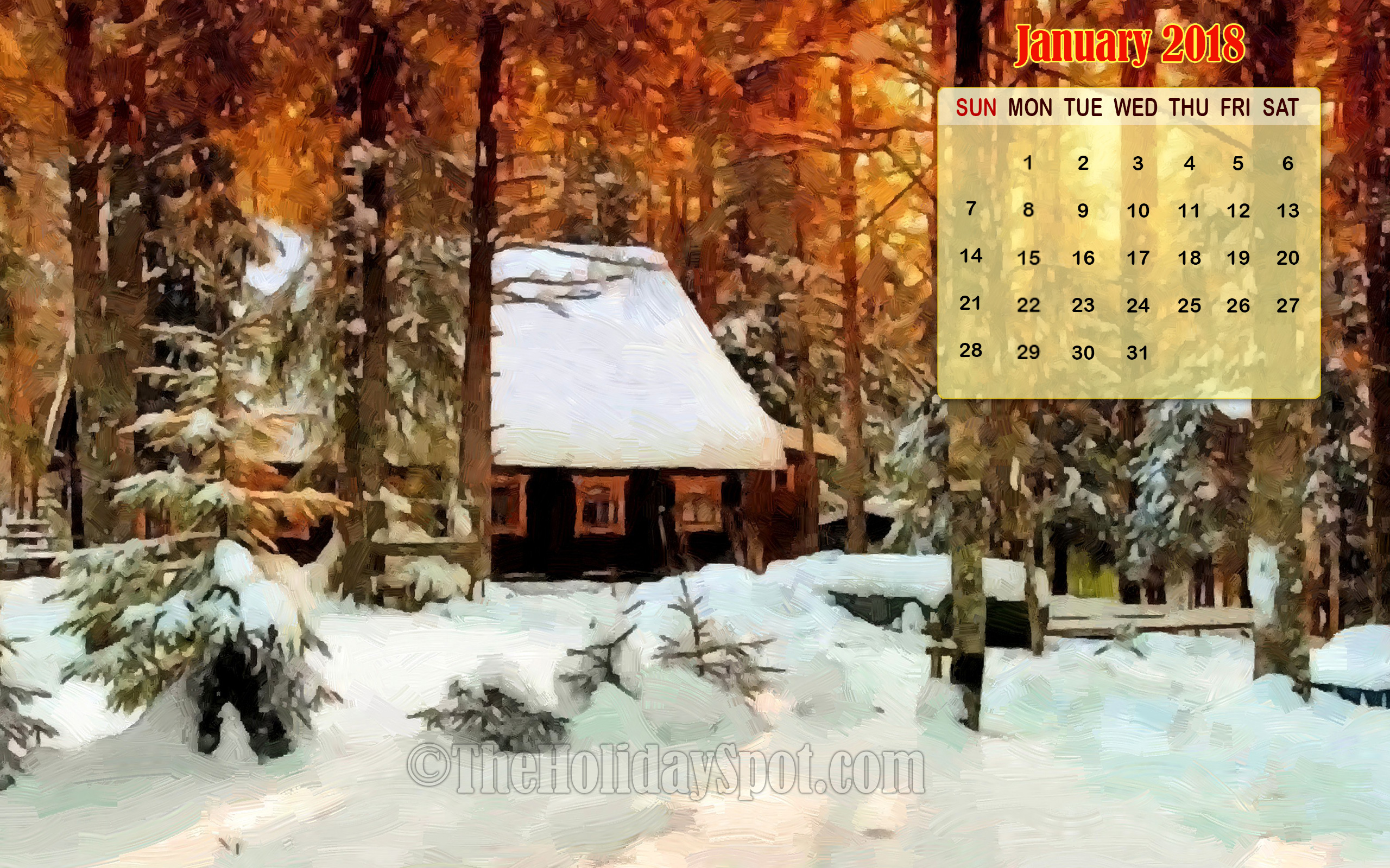 sfondo del calendario,inverno,neve,paesaggio naturale,albero,casa di zucchero