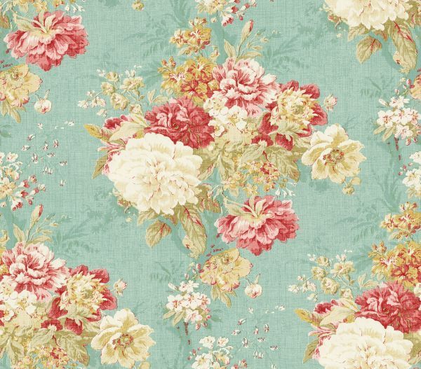 waverly wallpaper,pattern,pink,aqua,teal,floral design