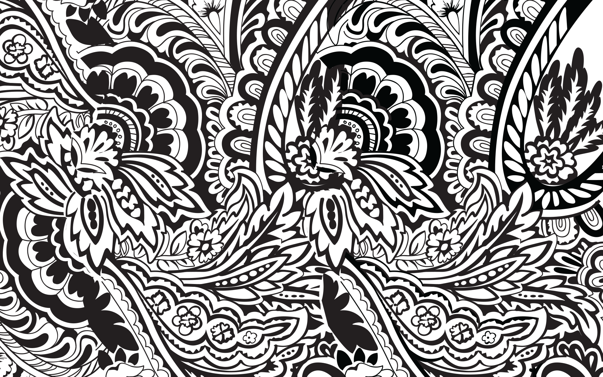 tribal wallpaper,pattern,black and white,line art,floral design,visual arts
