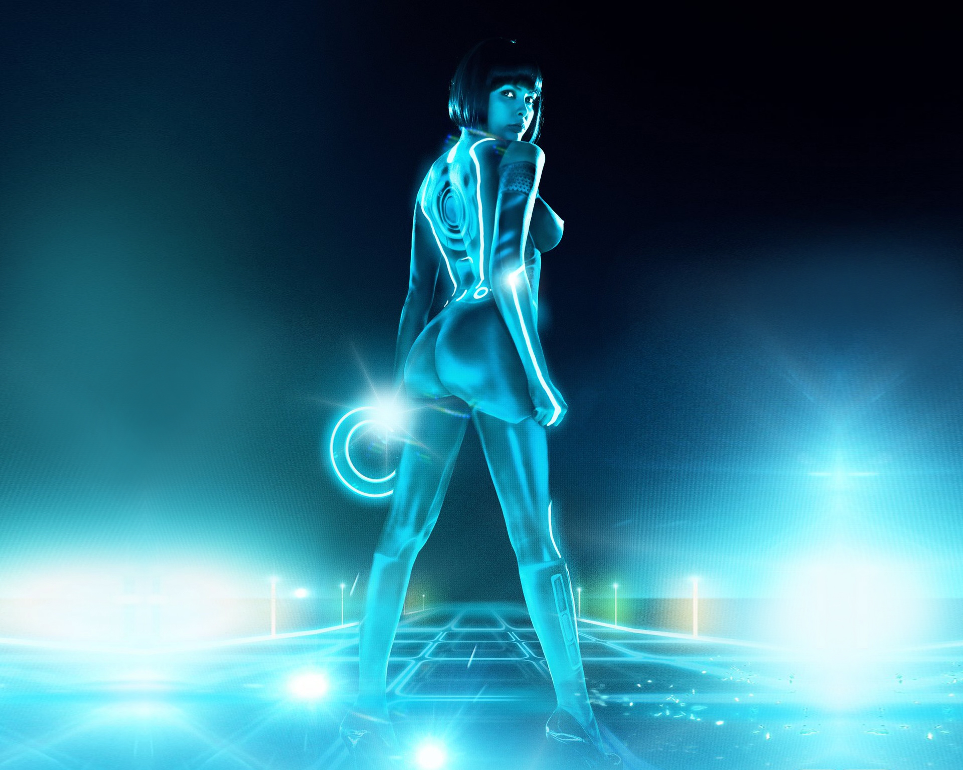 tron wallpaper,blue,joint,water,lens flare,animation