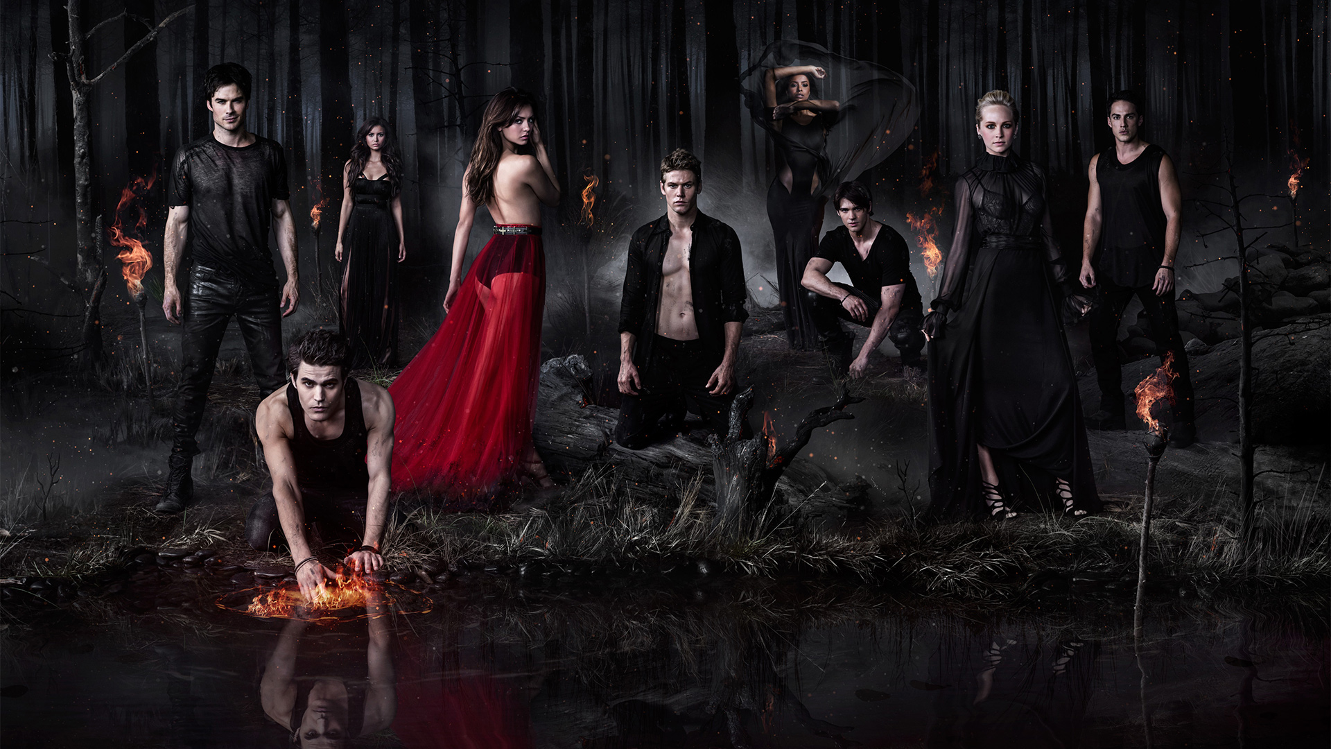 vampire diaries wallpaper,moda,musical,oscuridad,evento,actuación