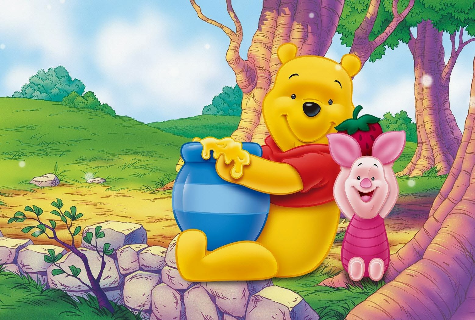 pooh wallpaper,animated cartoon,cartoon,animation,illustration