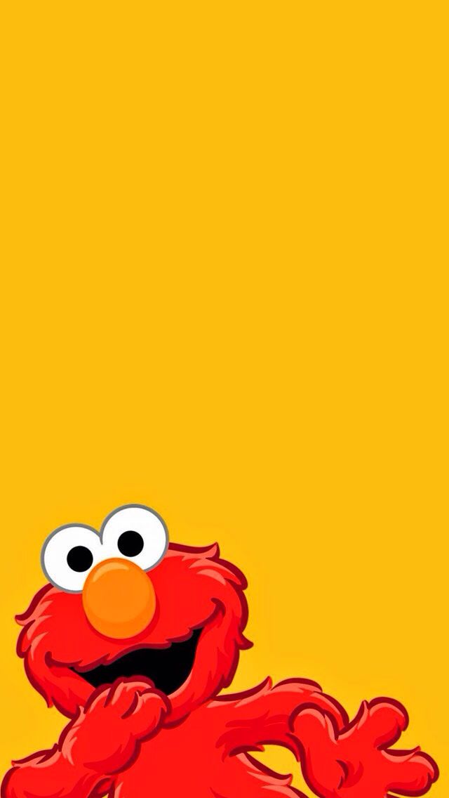 elmo wallpaper,red,cartoon,orange,yellow,illustration