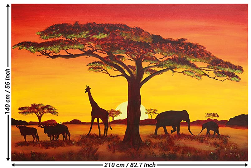 safari wallpaper,tierwelt,natürliche landschaft,natur,savanne,gemälde