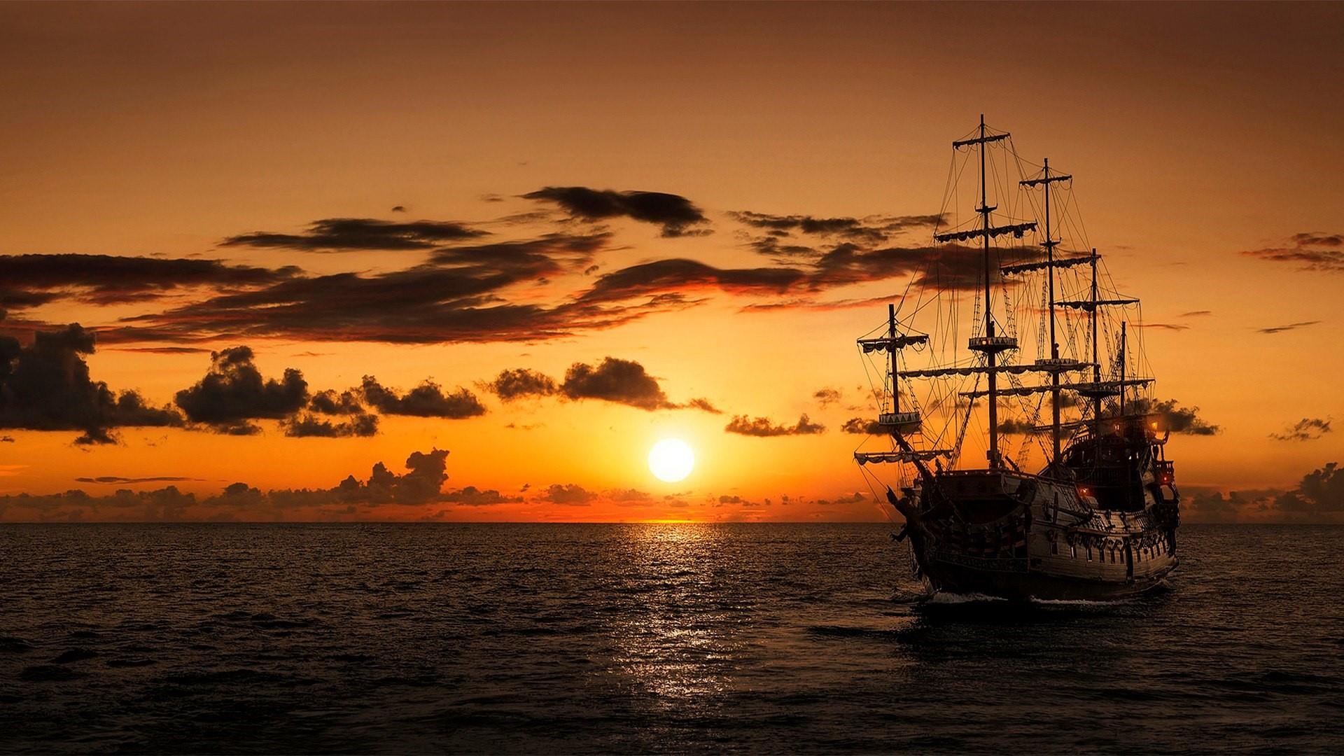 fondo de pantalla de la nave,puesta de sol,barco,vehículo,resplandor crepuscular,cielo